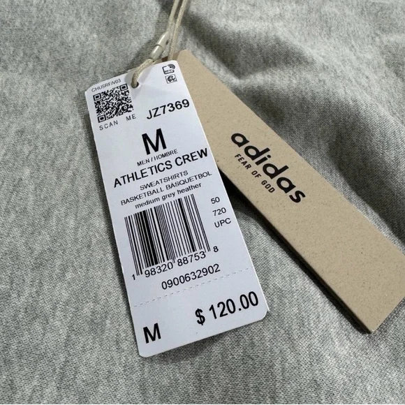 Fear of God Athletics x adidas Fleece Sweatshirt NWT